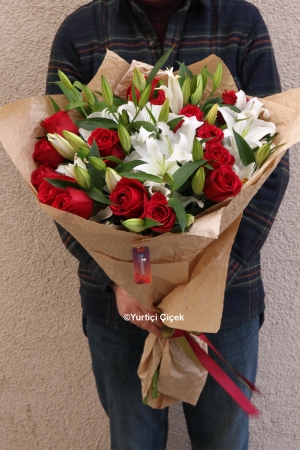 Boutique White Lilies Bouquet - 5